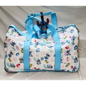 🔥Official Disney Stitch Tropical Rolling Travel Duffle Bag With Handle WOW!! 🔥